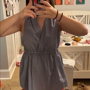 Banana Republic Gingham Cross-Top (size XS)